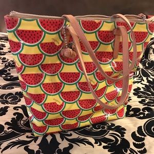 Pre owned watermelon market slim tote and charm